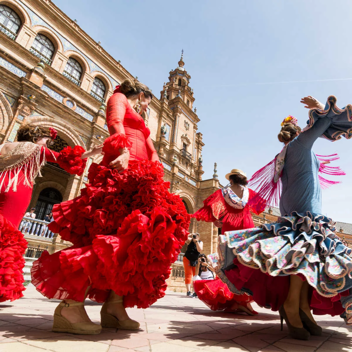 Flamenco dancers in Seville, Spain