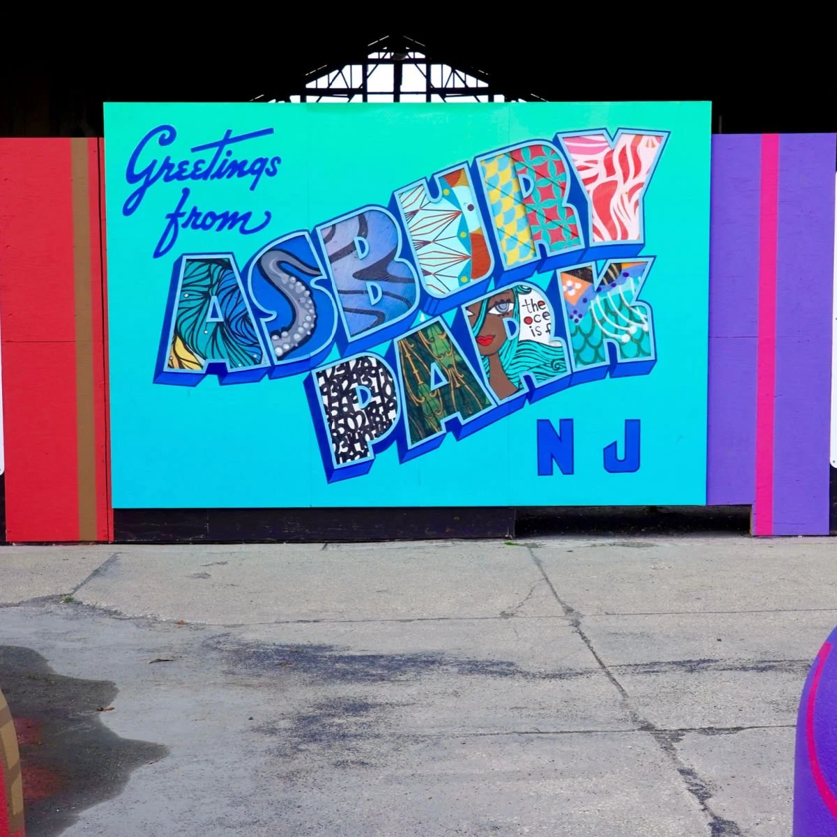 Greetings from Asbury Park, NJ sign