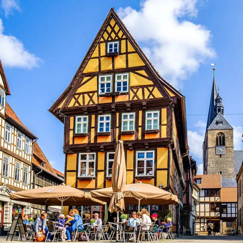 Half Timbered Houses In Quedlinburg, Germany