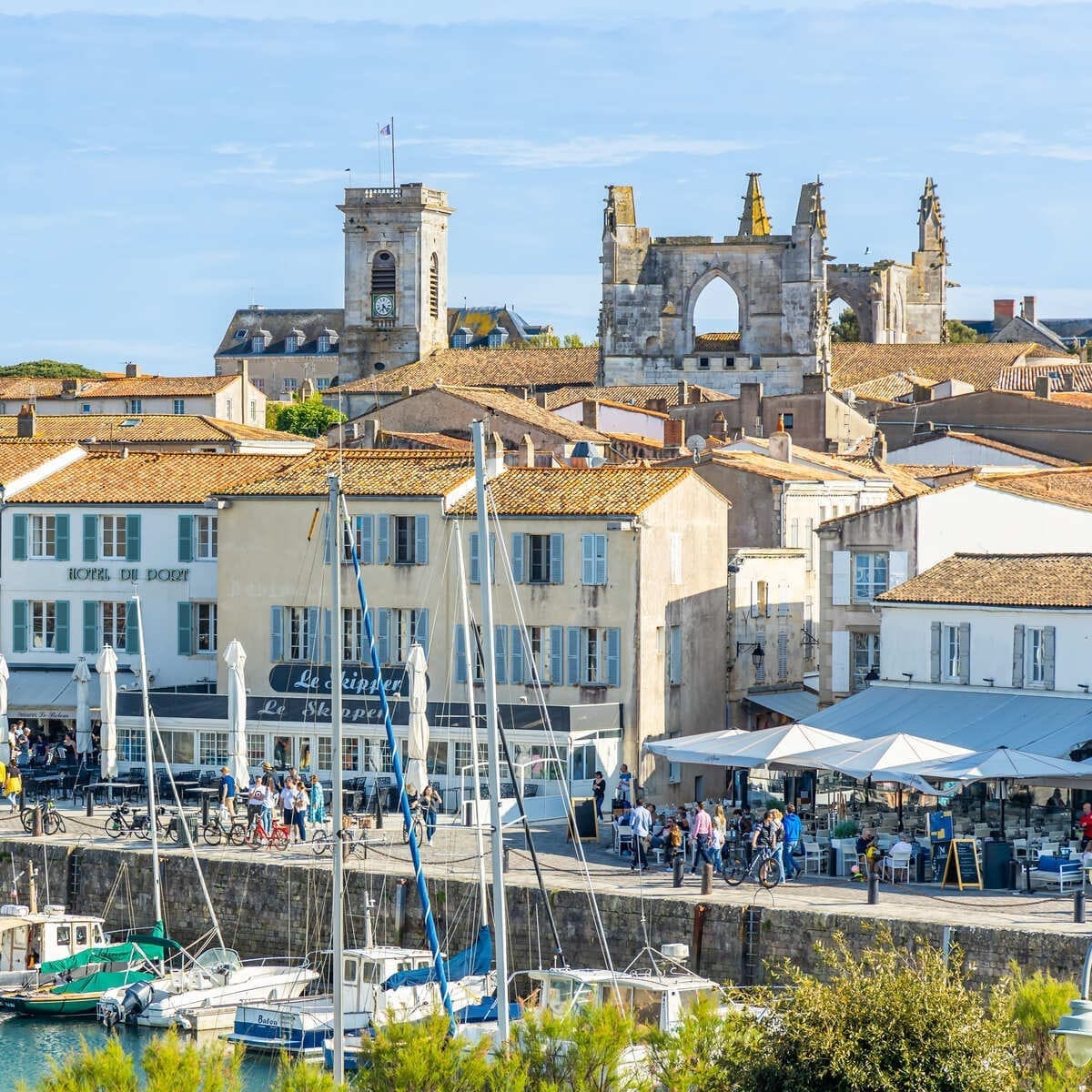 Harborfront In Saint-Martin-de-Re, Ile de Re, France
