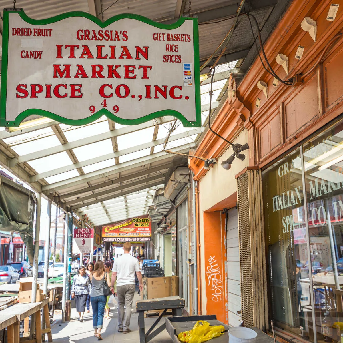 Italian market in Philadelphia