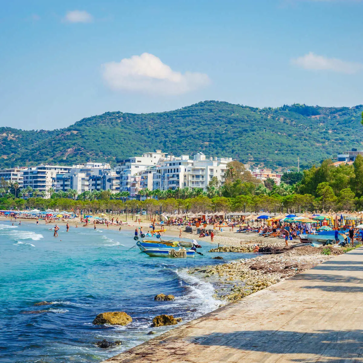 Main Beach In Vlore, Albania