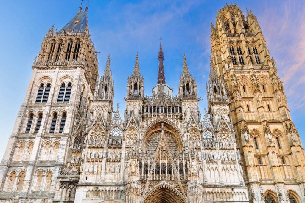 Medieval Gothic Cathedral Of Rouen, France