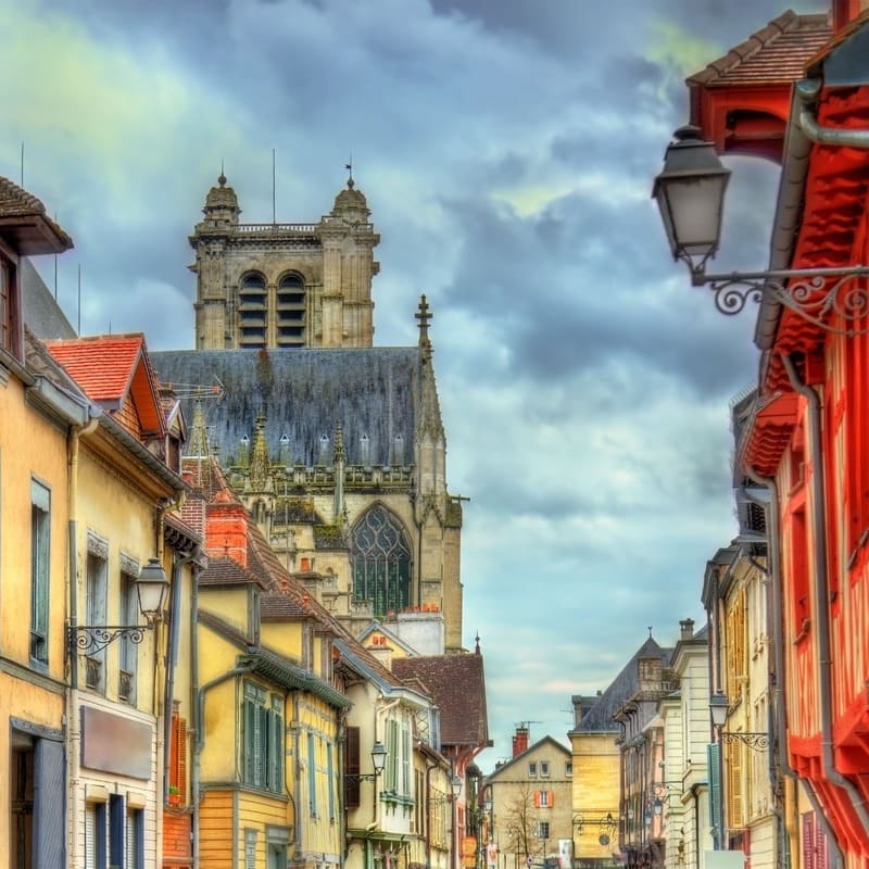 Medieval Old Town Of Troyes, France