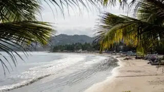 Boats on beach in Sayulita, Mexico