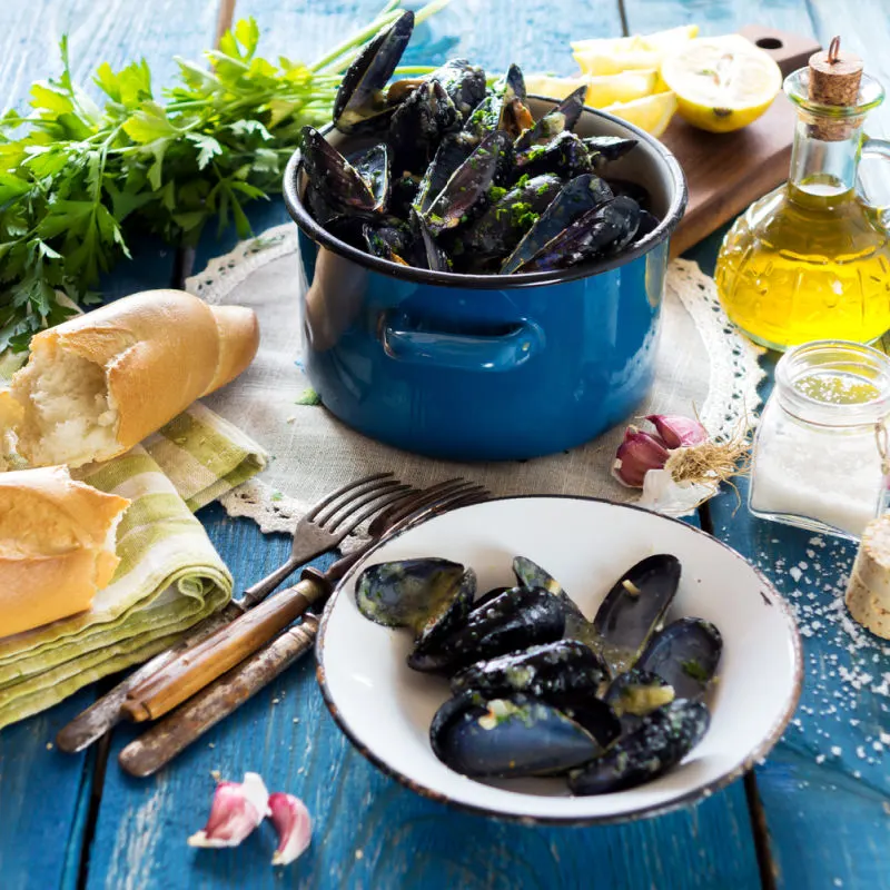 Mussels with buzara sauce in Croatia