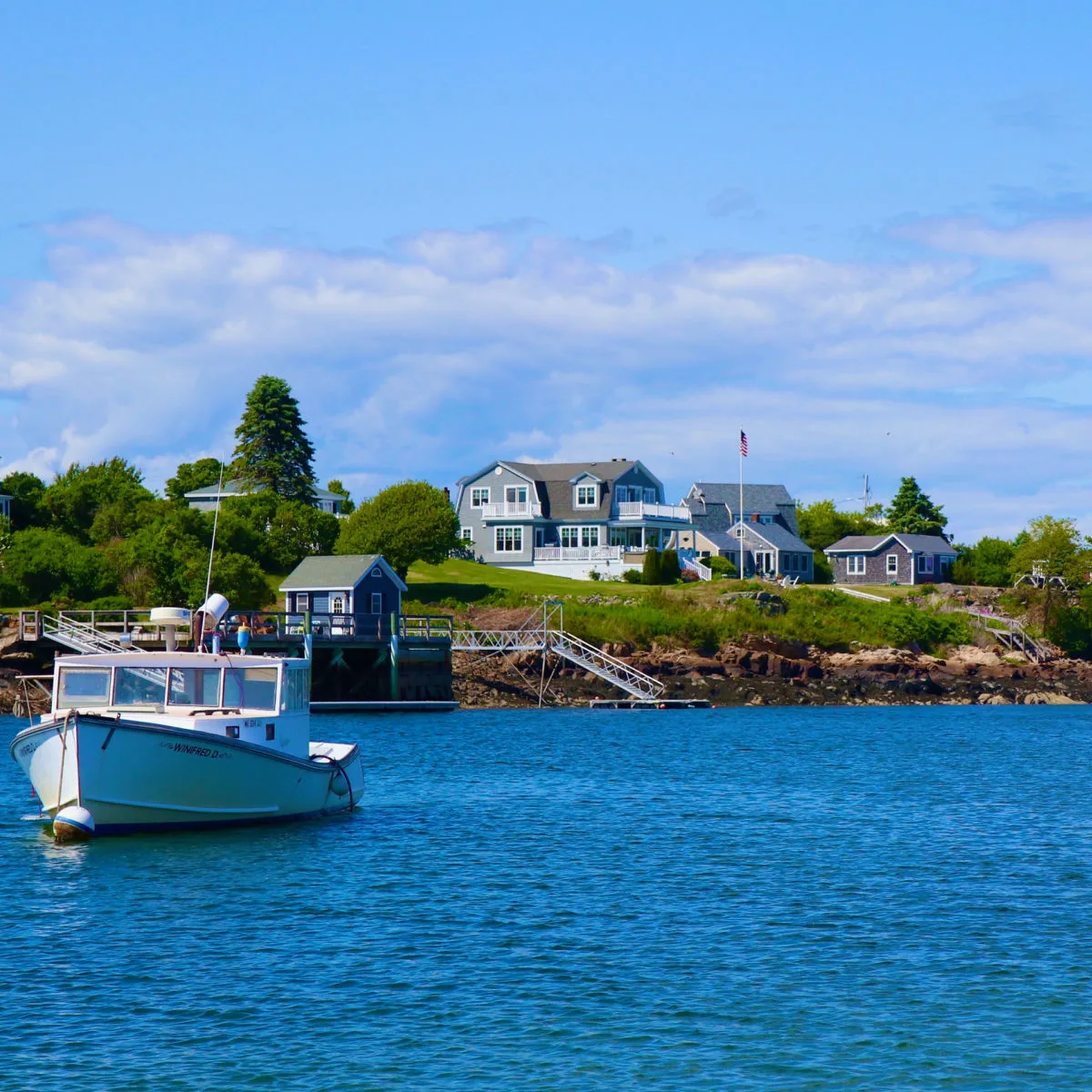 Nice day in Biddeford, Maine waterfront