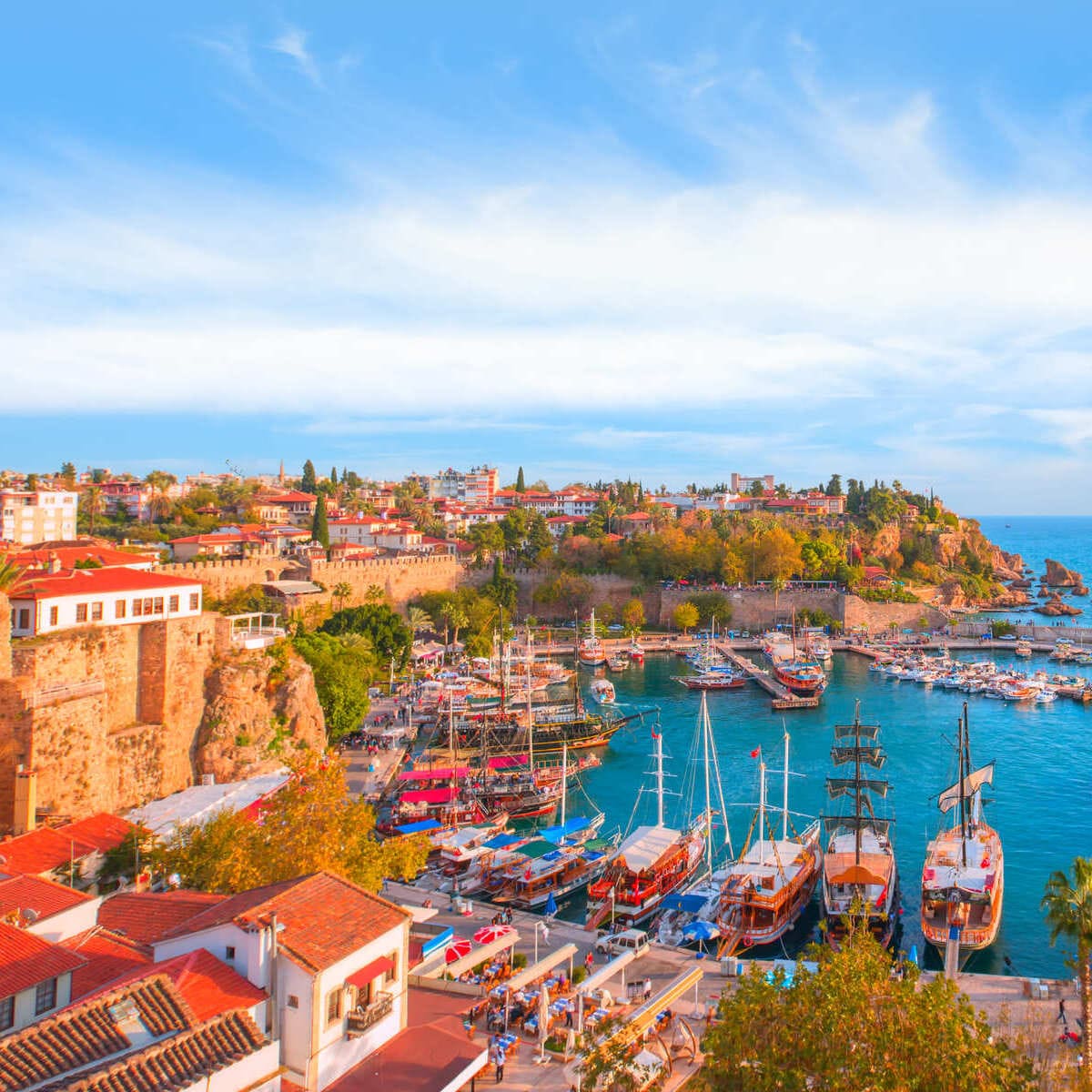 Panoramic View Of Kaleici, Antalya, Turkey