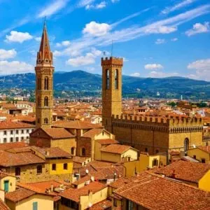 Panoramic View Of The Historic Old Town Of Florence, Italy
