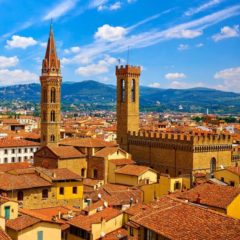Panoramic View Of The Historic Old Town Of Florence, Italy