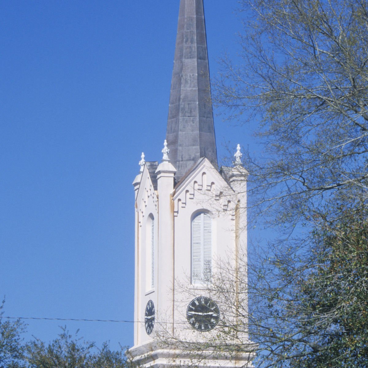 Presbyterian steeple in Port Gibson, MS