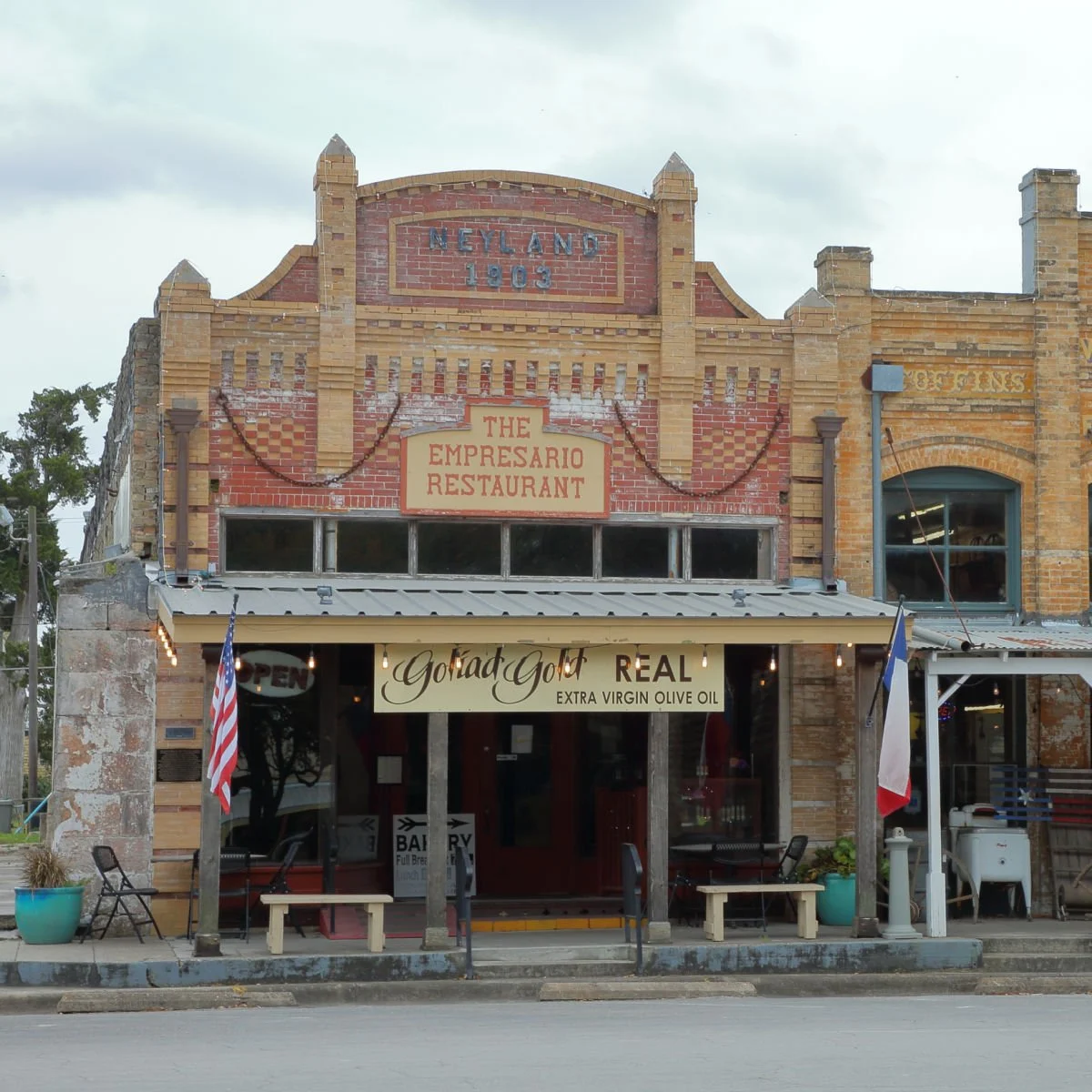 Restaurant in downtown Goliad, TX