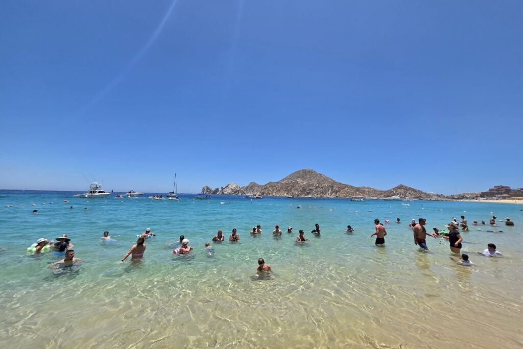 Swimmable beach Corazon Cabo