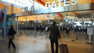 TSA security checkpoint at airport