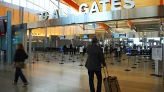 TSA security checkpoint at airport
