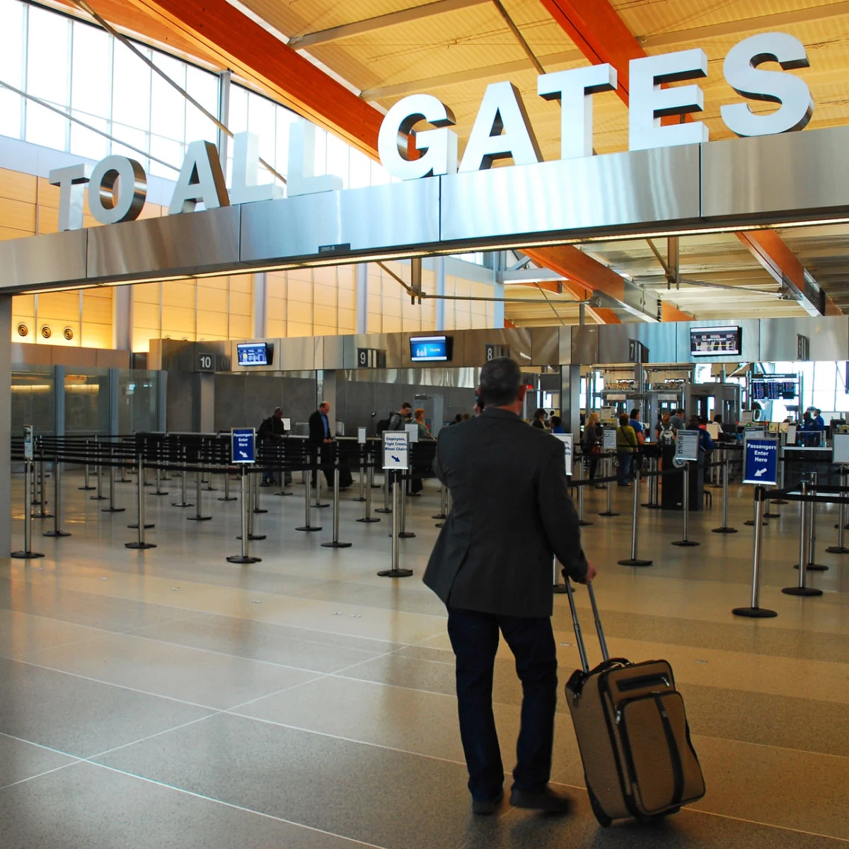 TSA security checkpoint at airport