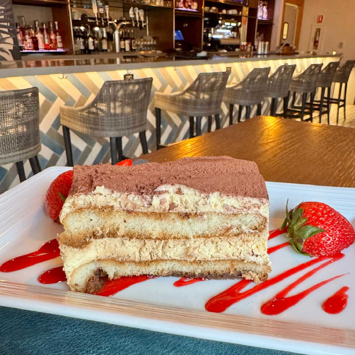 Tiramisu at Palm & Ember at Hayes Mansion in San Jose, CA