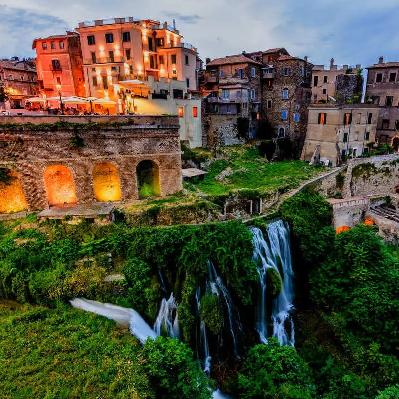 Tivoli Waterfalls In Italy