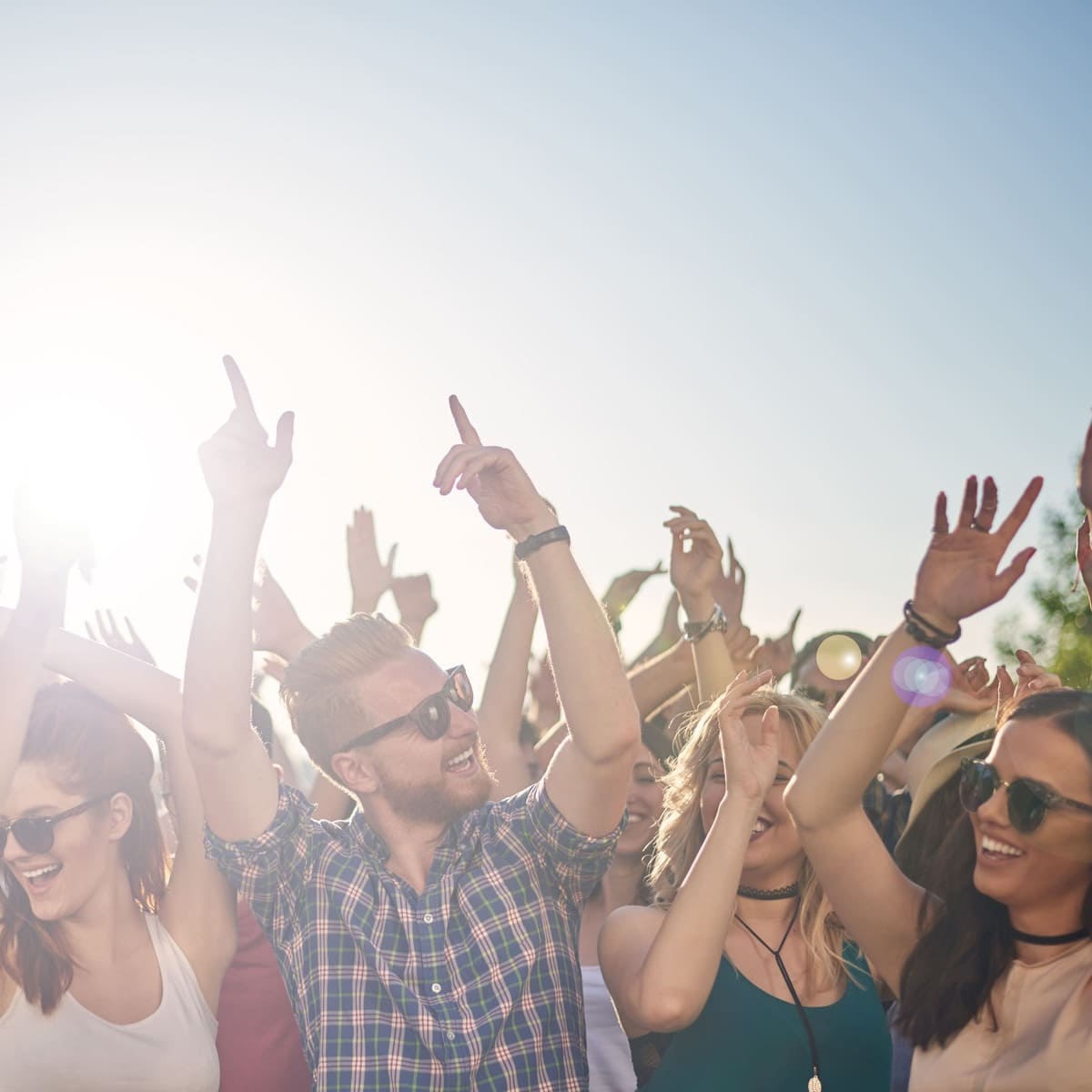 Tourists Partying In Ibiza, Spain