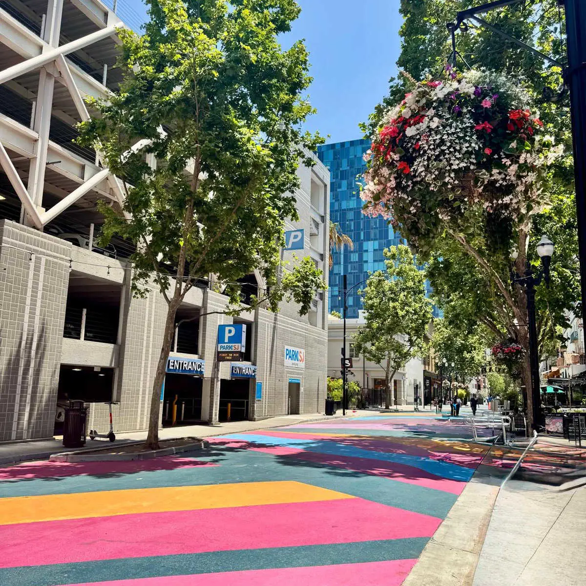 Vibrant walkway in Downtown San Jose, CA