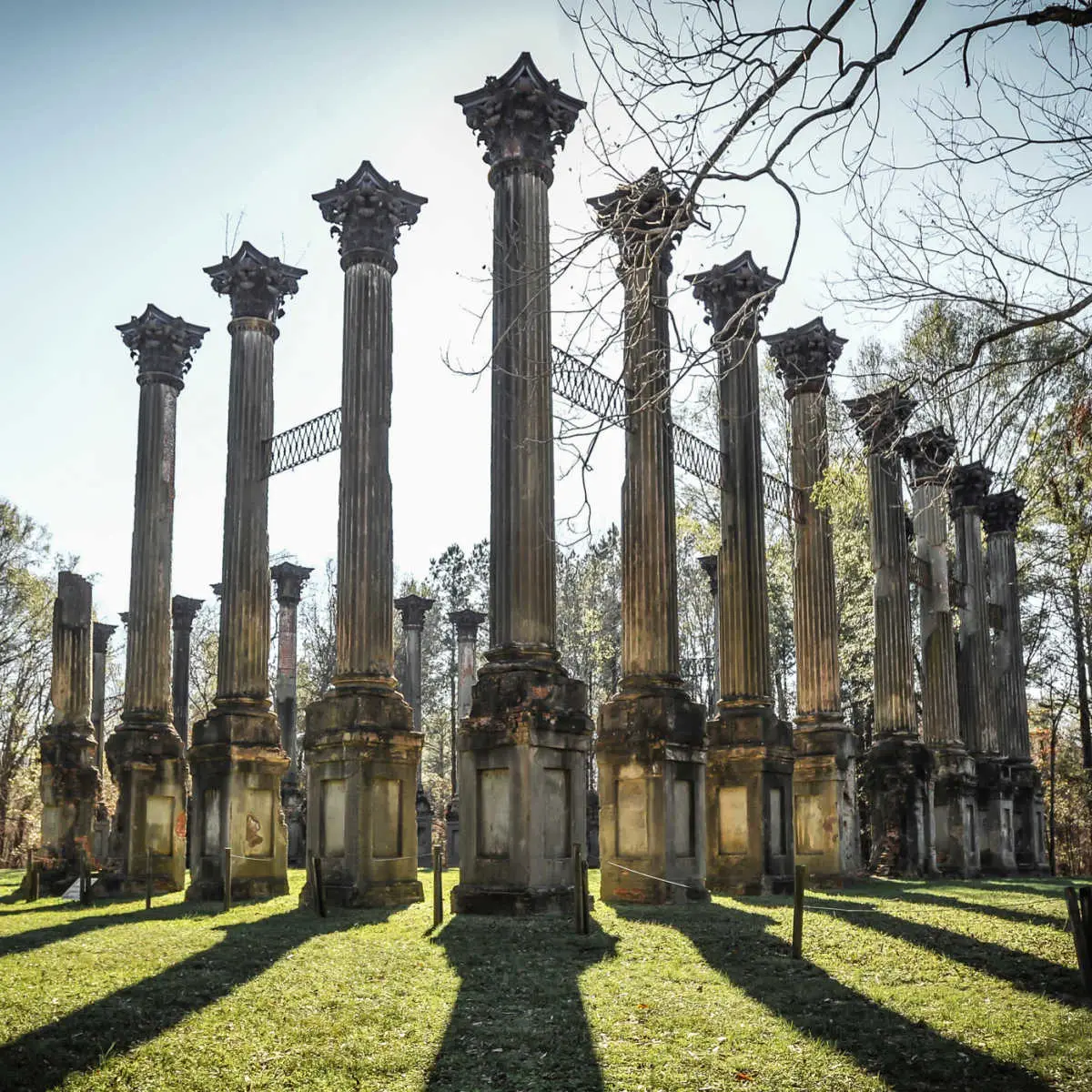 Windsor Ruins columns in Port Gibson, Mississippi