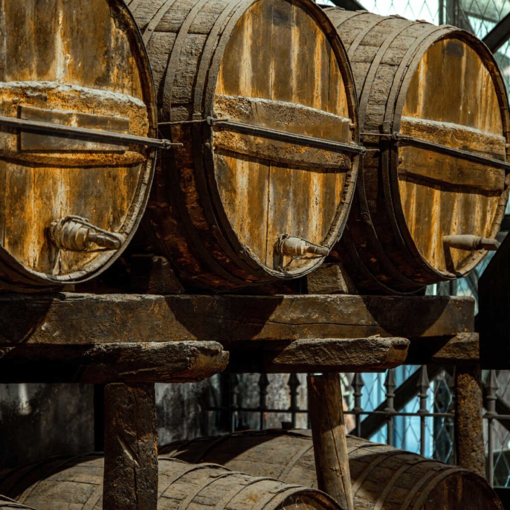 Wine barrels in Jerez, Spain