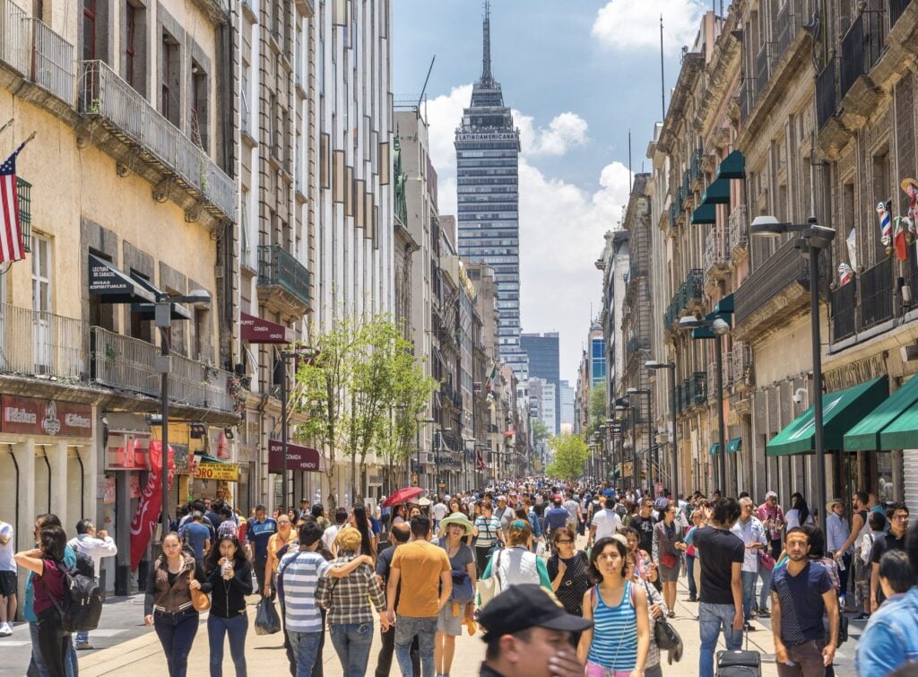 Zoloco street filled with tourists