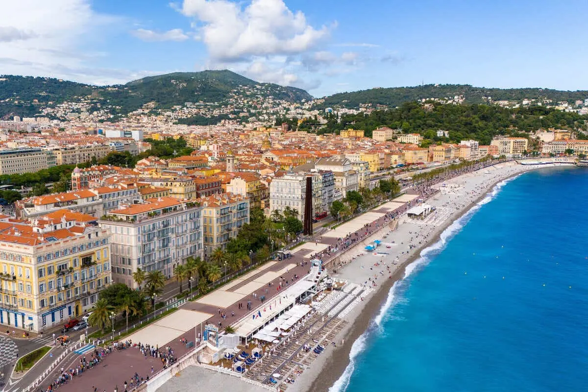 Aerial Panoramic View Of Nice, France