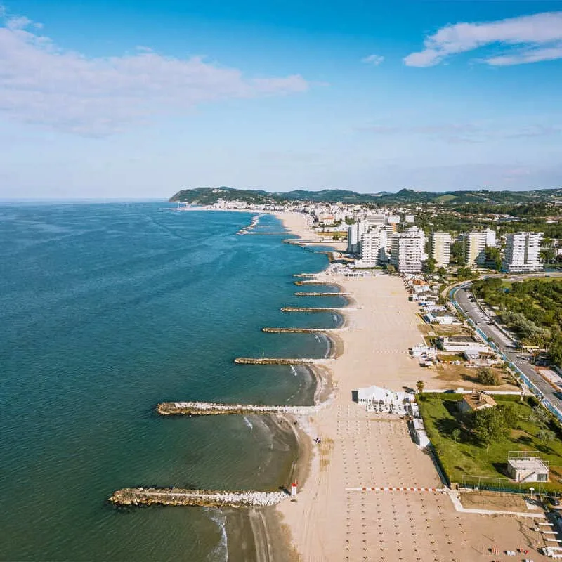 Aerial View Of Cattolica, Italy