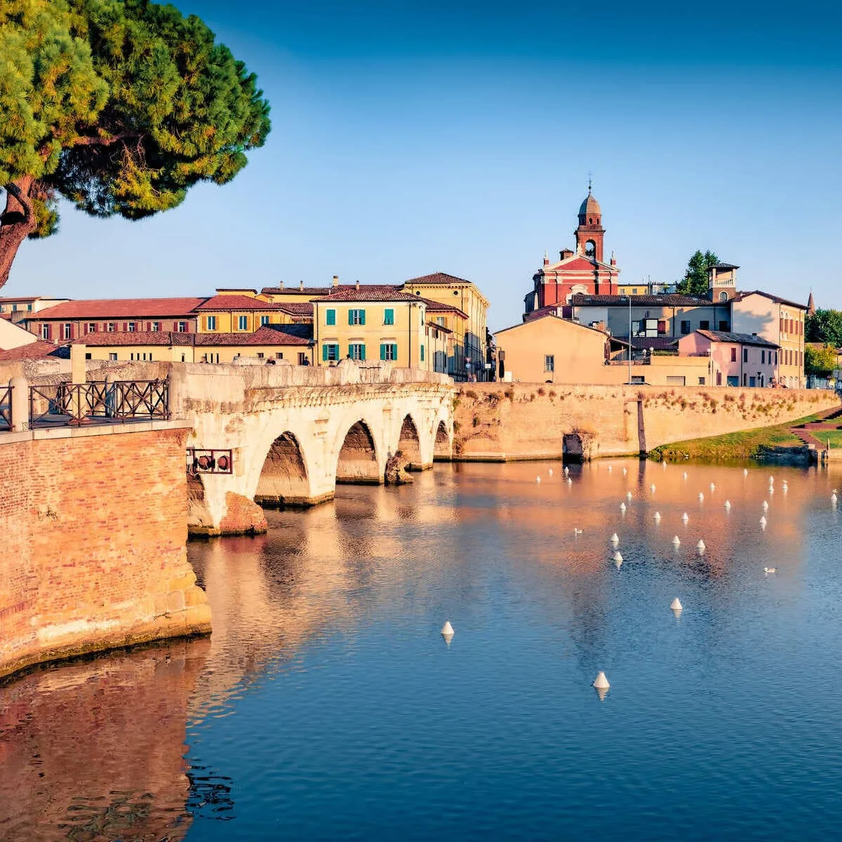 Ancient Bridge In Rimini, Italy