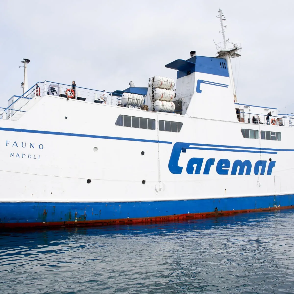 Caremar ferry in Procida, Italy