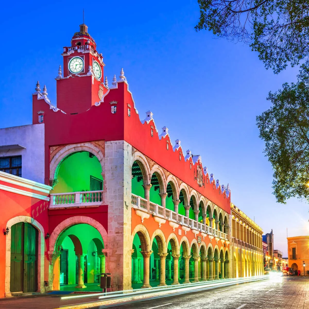 Colonial Building In Merida, Mexico