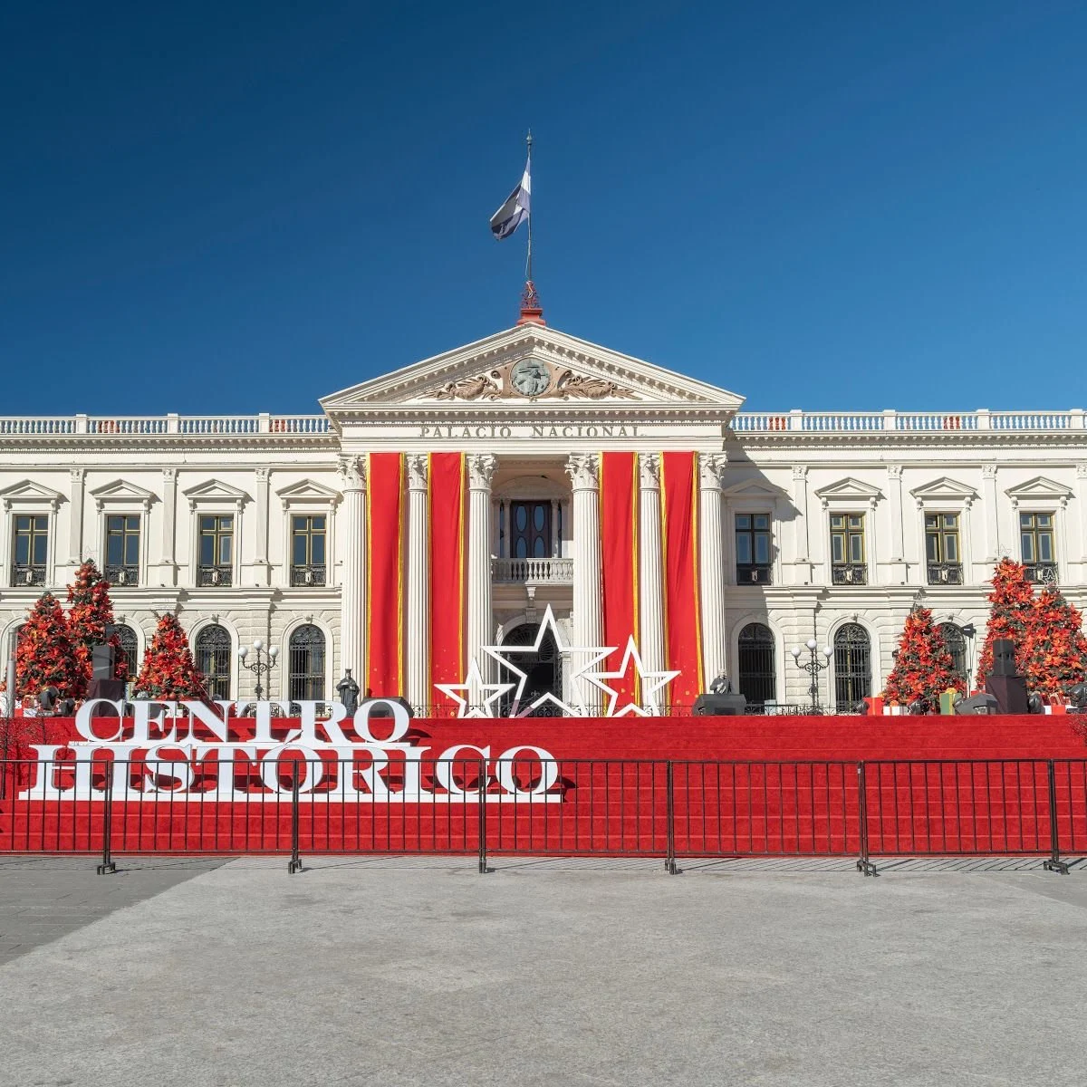 El Salvador National Palace during holidays