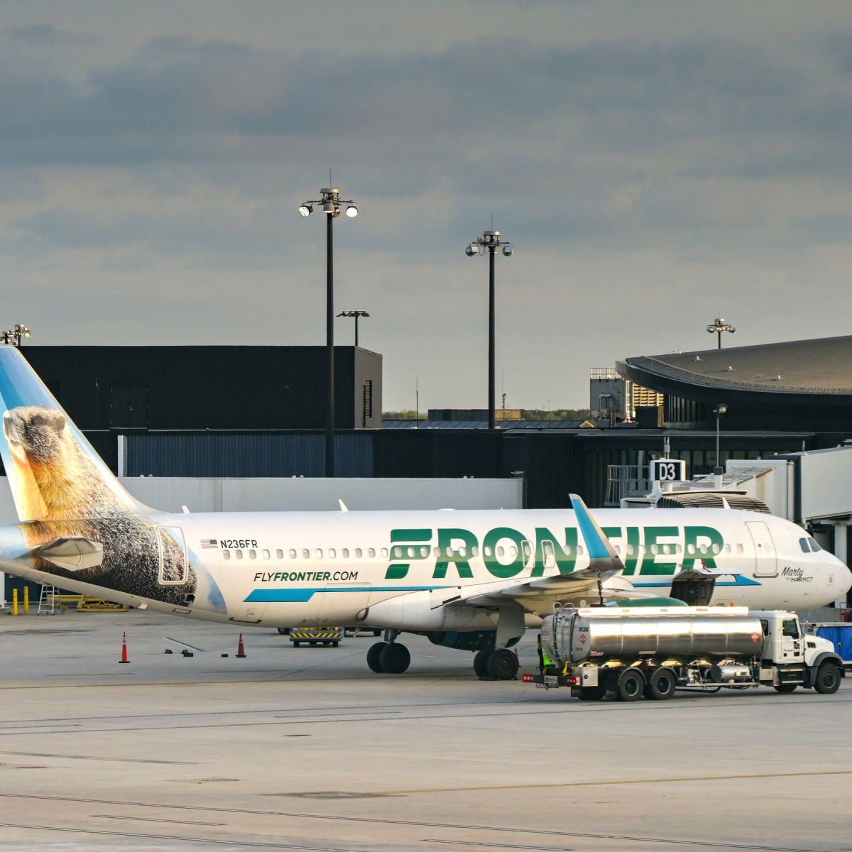 Frontier plane in Baltimore