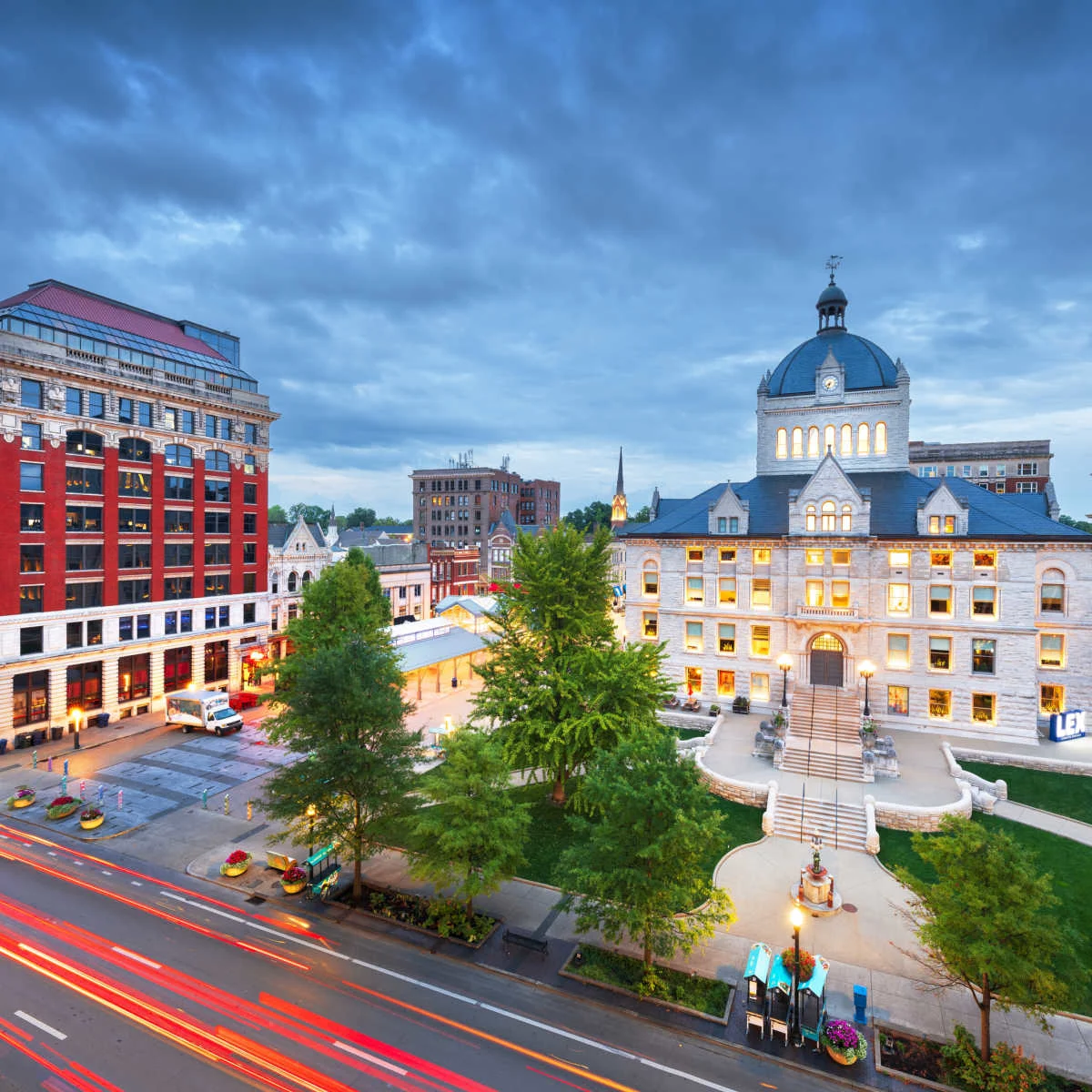 Lexington Kentucky's historic downtown cityscape