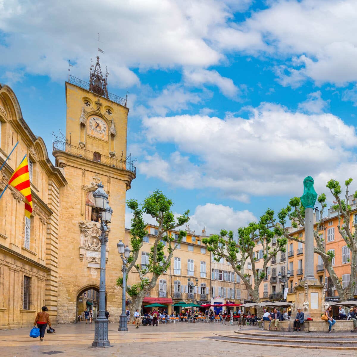 Main Square In Aix-en-Provence, France