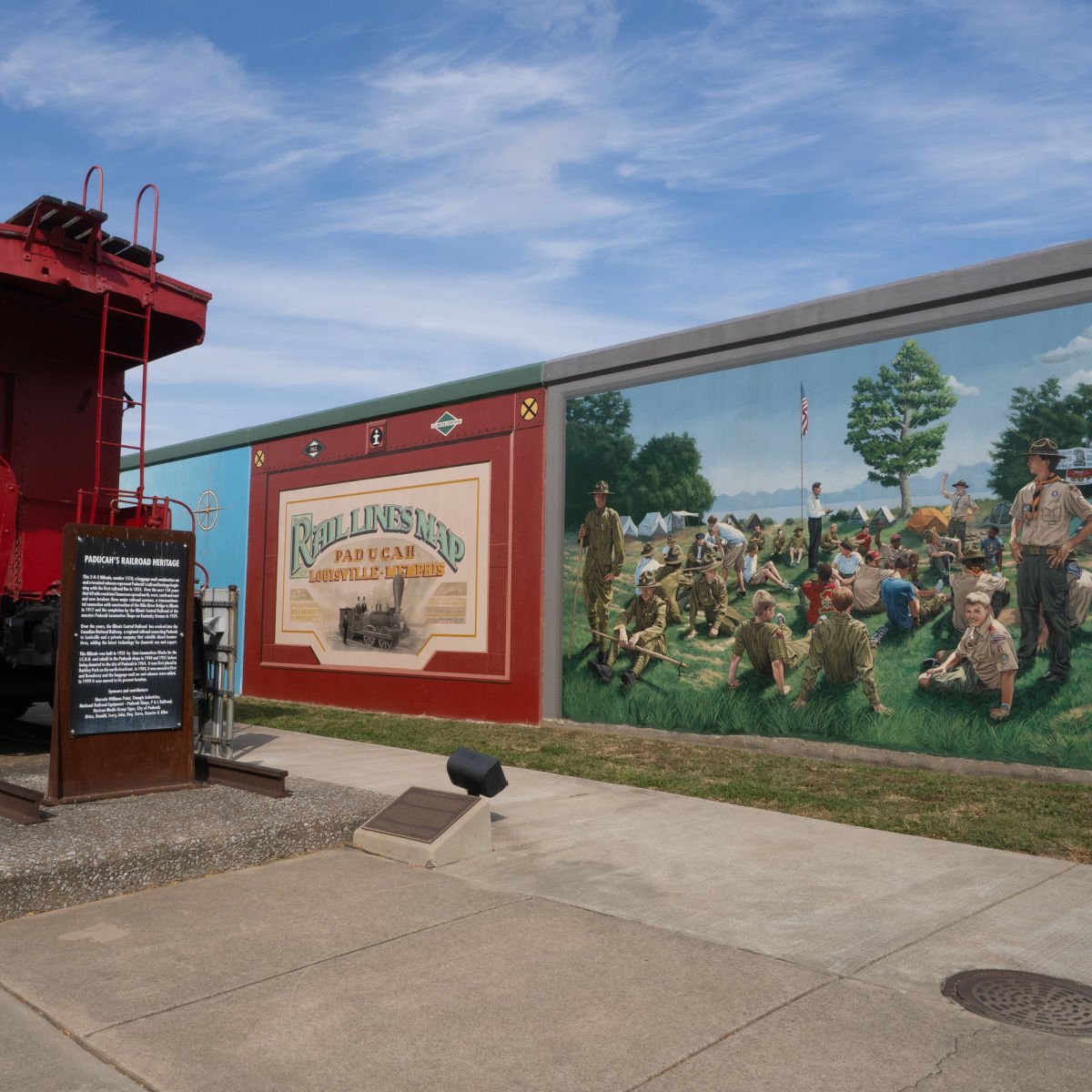 This Charming Riverside Town Is Set To Welcome First Commercial Flights In Years Paducah Floodwall murals