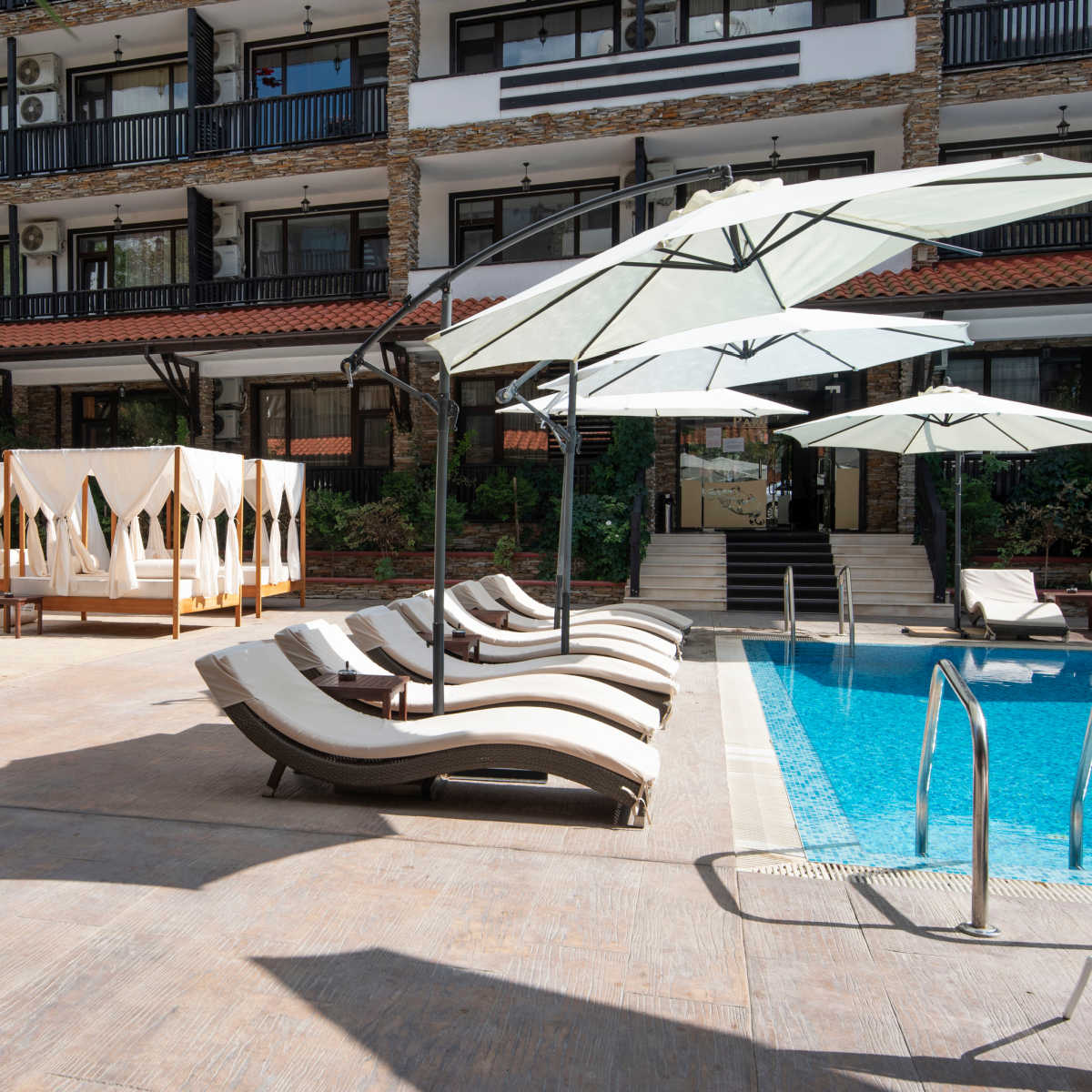 Pool at luxury hotel in Primorsko, Bulgaria
