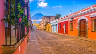 Colorful townscape of Antigua, Guatemala