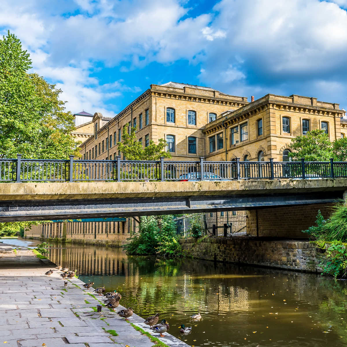 River Aire in Leeds, UK