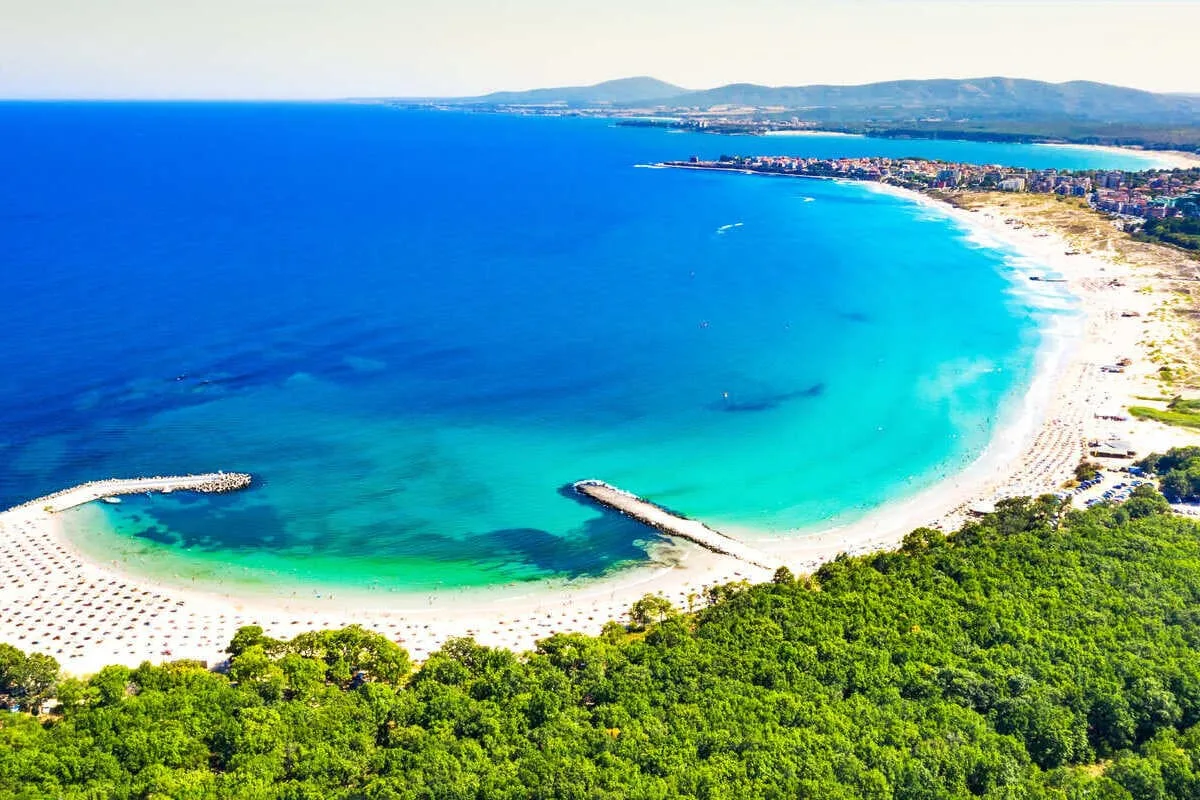 Aerial View Of Primorsko, Bulgaria