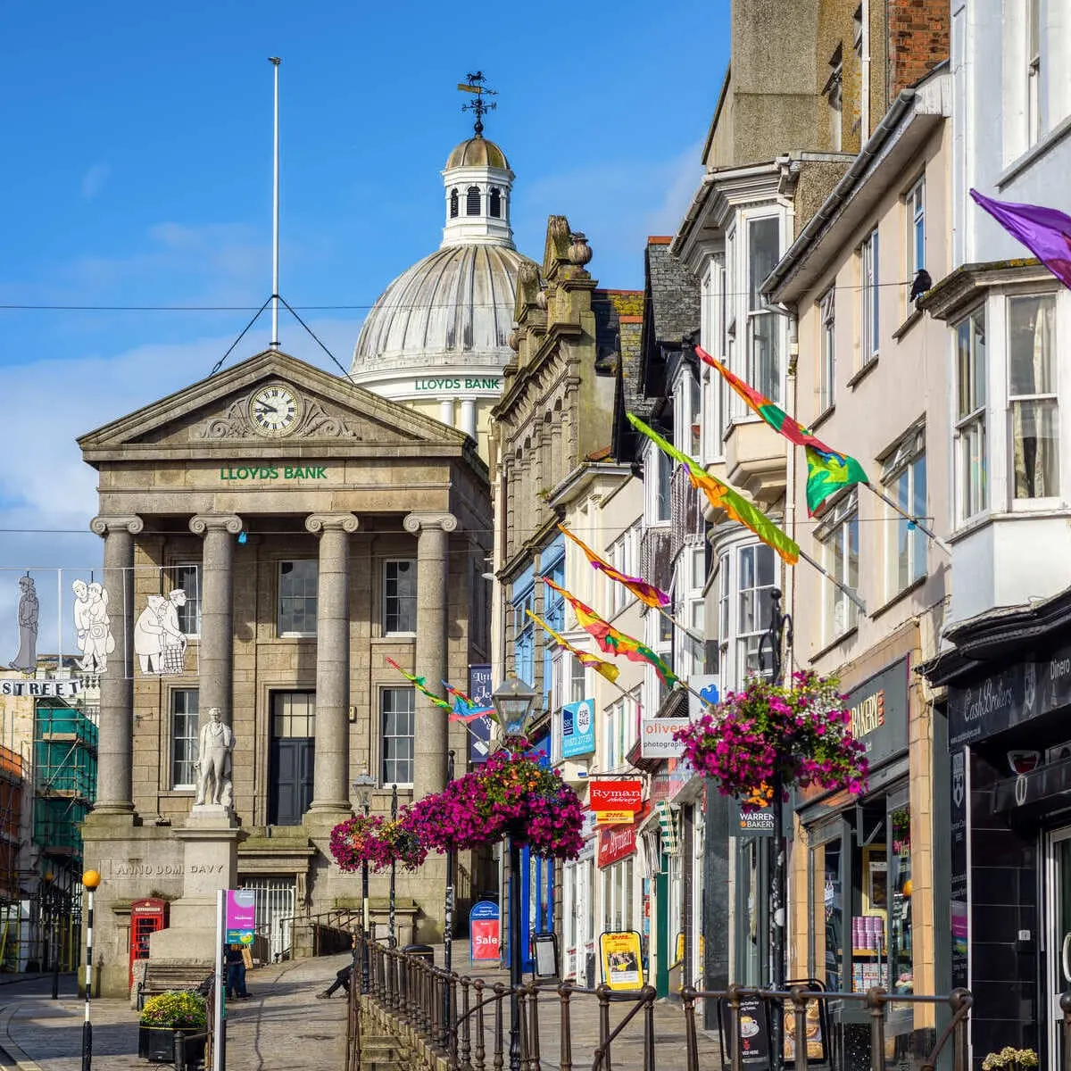 Town Center In Penzance, Cornwall, England