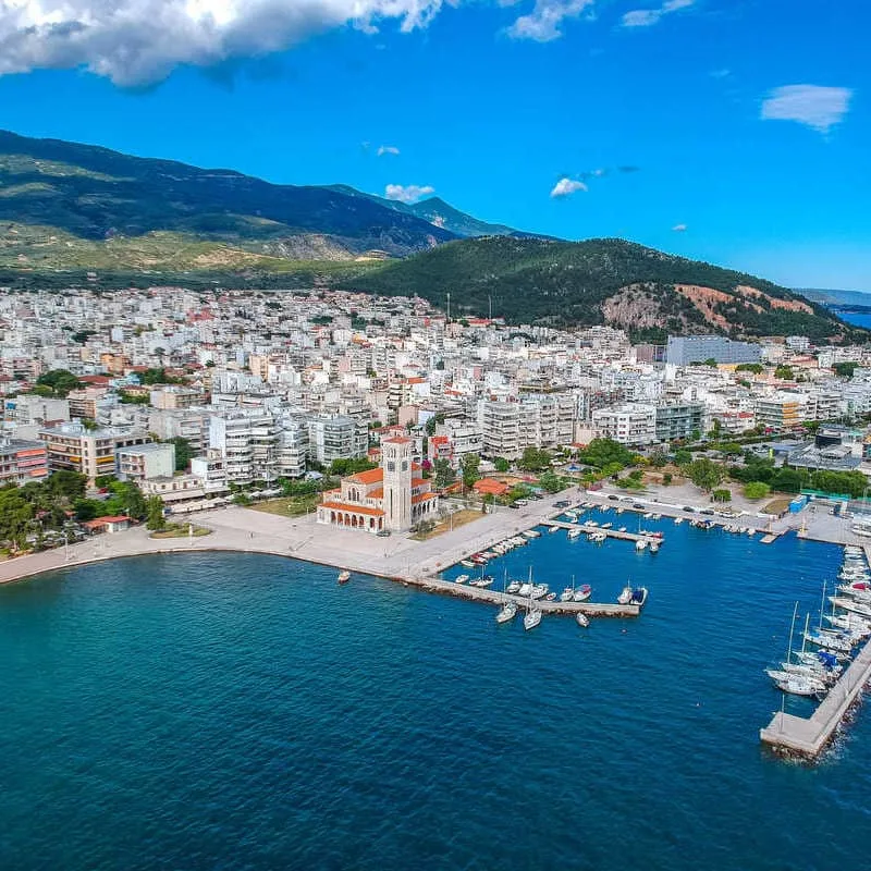 Volos Cityscape In Greece