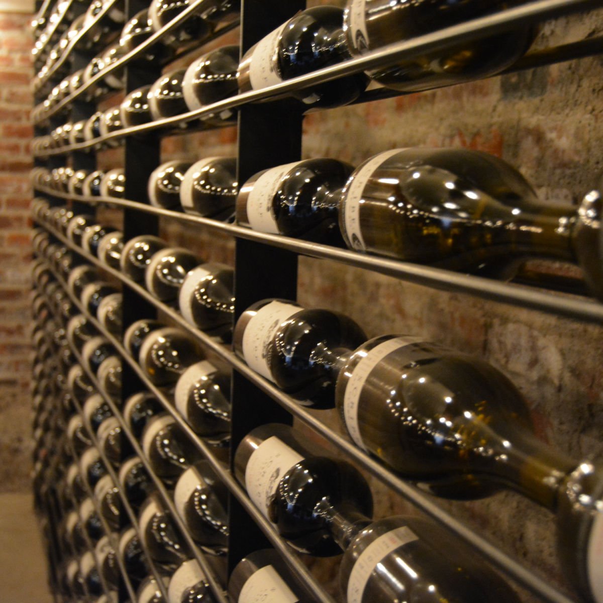 Wall of wine in Sonoma, CA