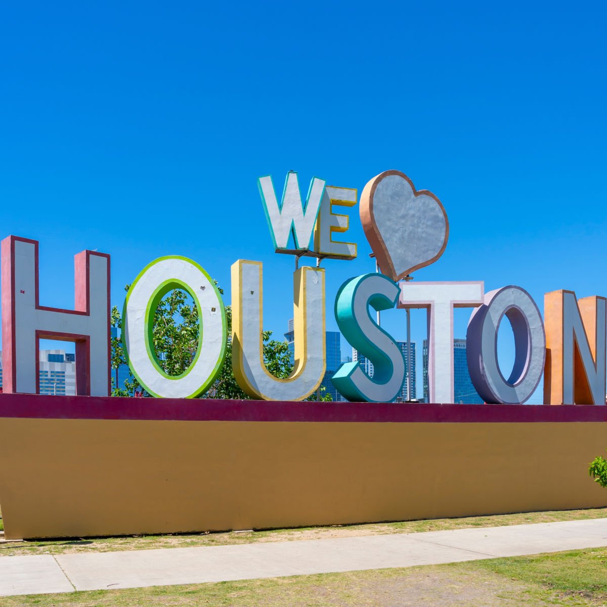 We love Houston sign