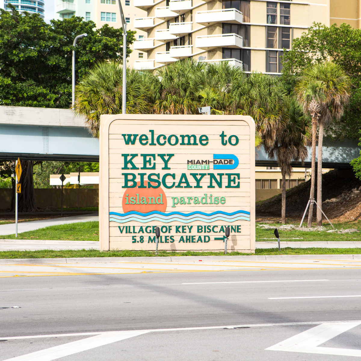 Welcome to Key Biscayne sign