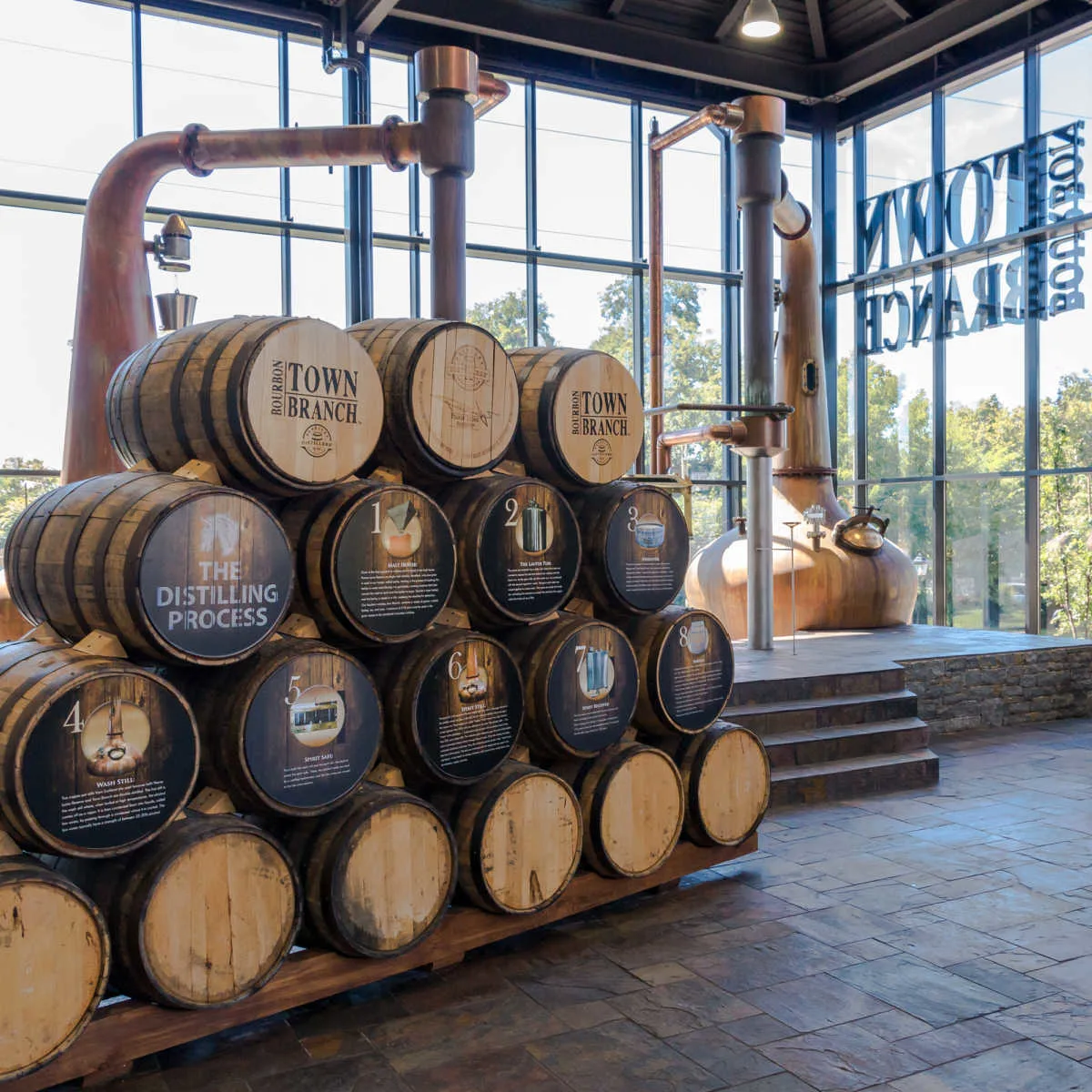 Whiskey barrels in Lexington, KY