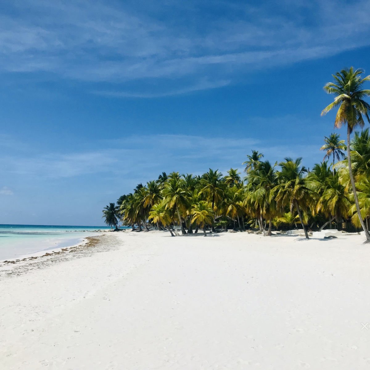 White sand beach in San Blas, Panama