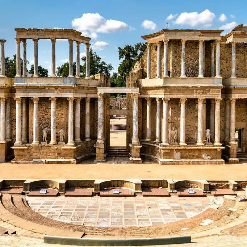 Ancient Roman Stadium In Merida, Spain
