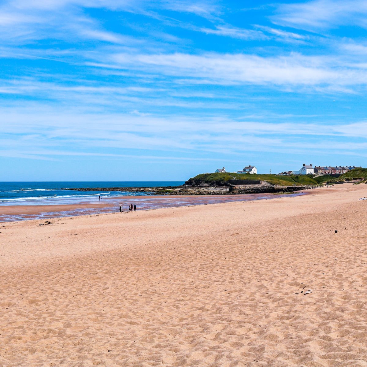 Beach at Whitley Bay, UK on nice day